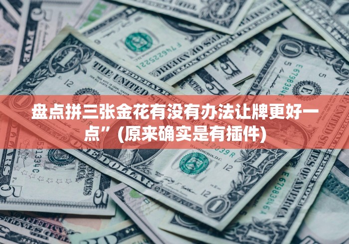 盘点拼三张金花有没有办法让牌更好一点”(原来确实是有插件) 盘点拼三张金花有没有办法让牌更好一点”(原来确实是有插件)
